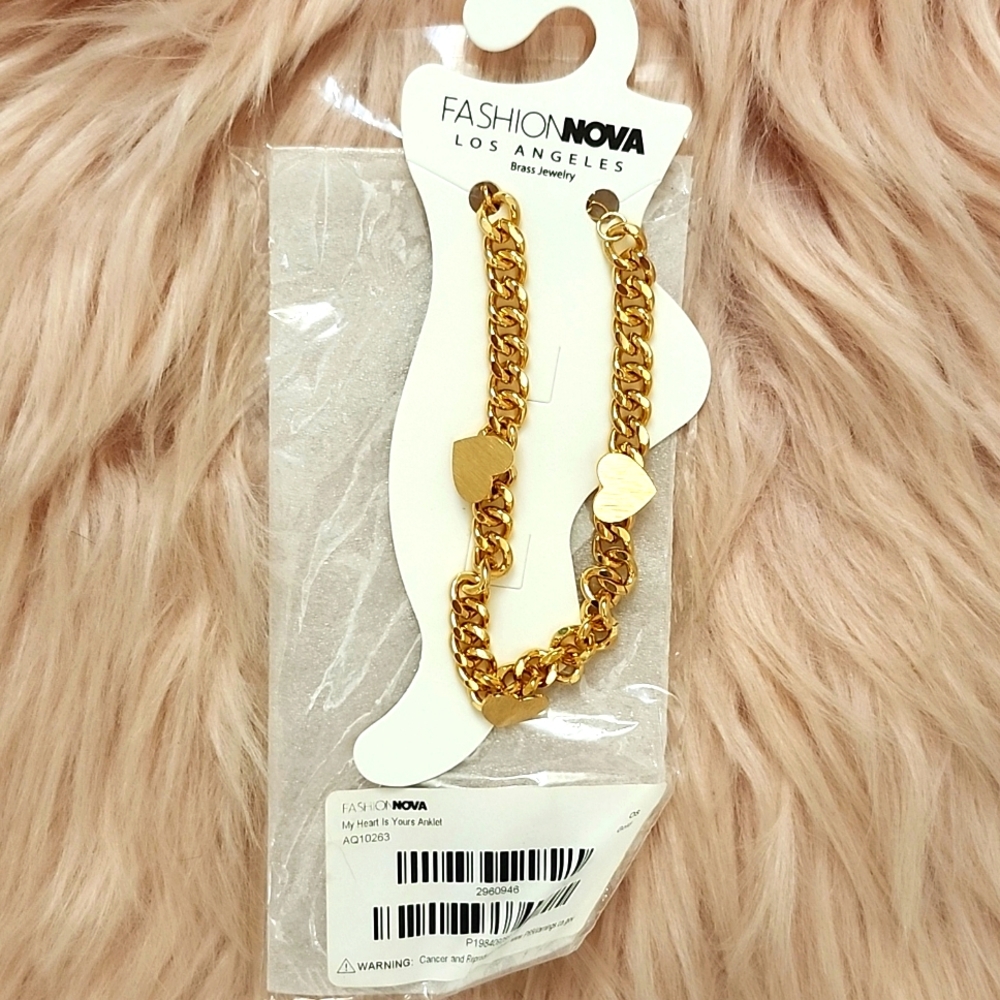 Brand New FASHION NOVA GOLD ANKLE BRACELET